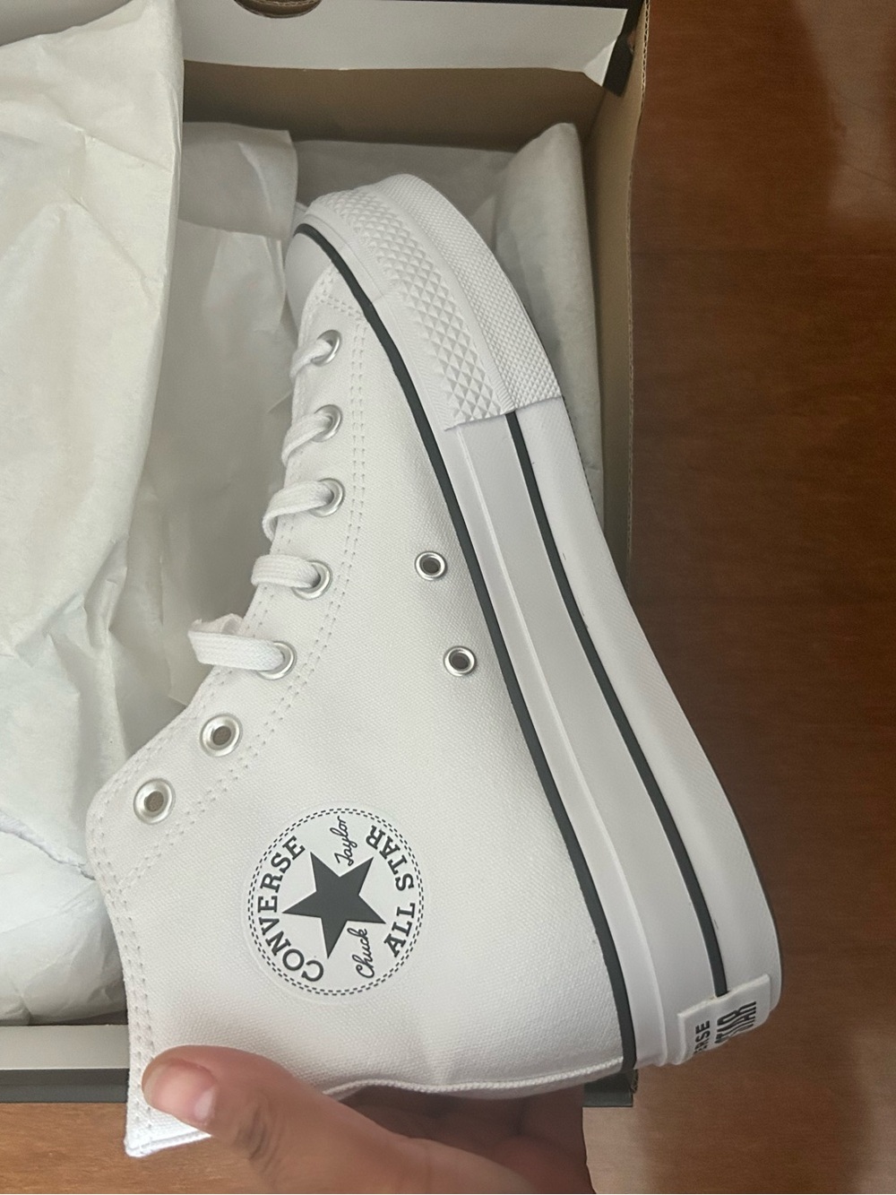 Converse White High Top Canvas Sneakers